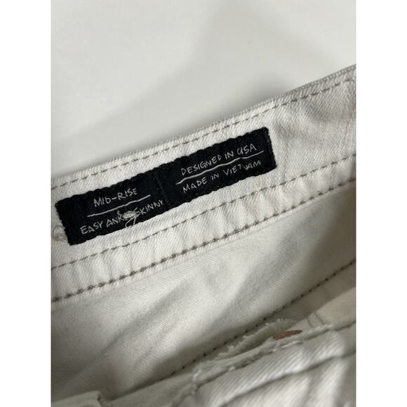 Miss Me Jeans Women’s 31 (32) White Mid Rise Easy Ankle Skinny Zipper Pockets - Picture 3 of 15